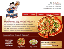 Tablet Screenshot of bigmouthpizza.com